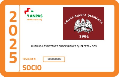 TESSERAMENTO soci della Croce Bianca Querceta per il 2025